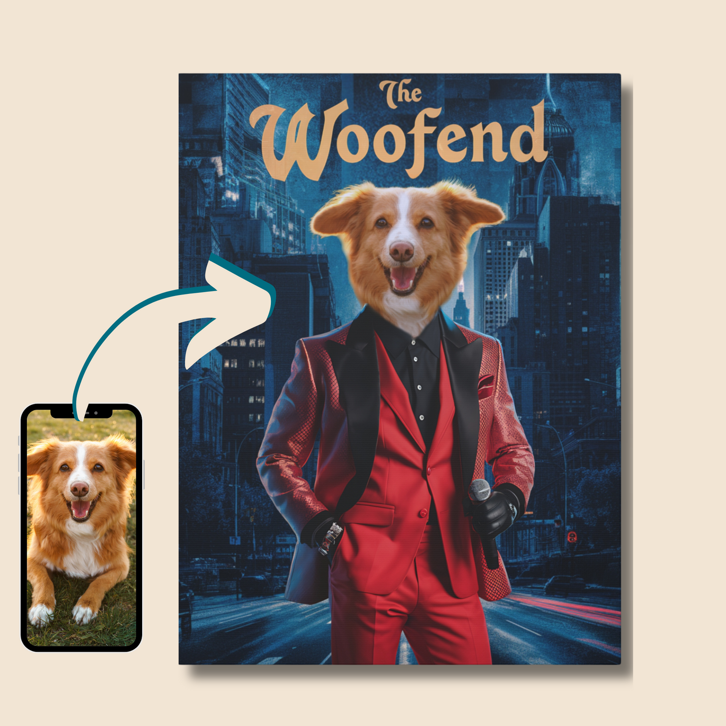 The Woofend Dog Portrait – Custom Pet Art for Your Furry Superstar